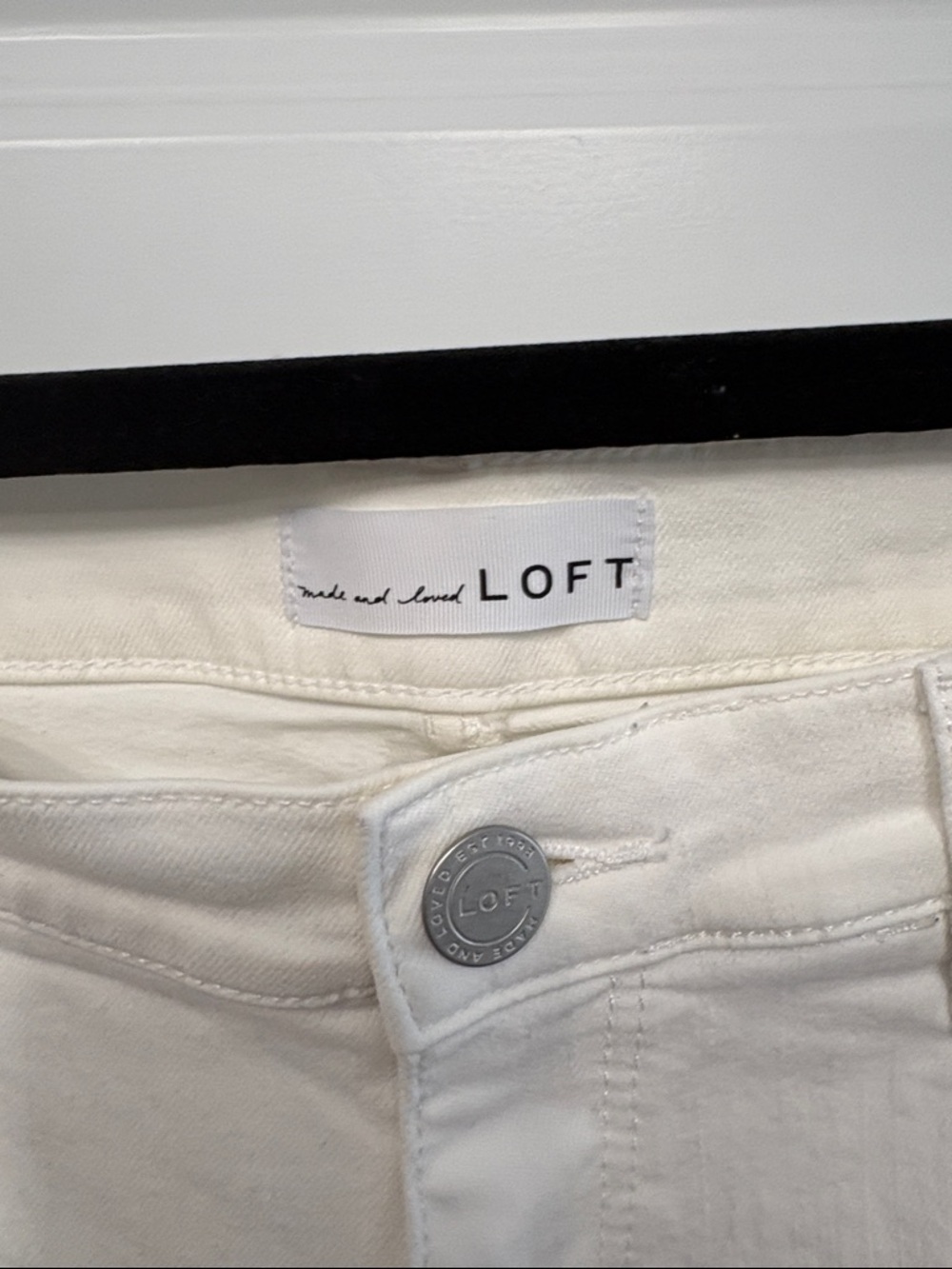 LOFT Petite Modern Skinny Crop Jeans White Denim - Picture 2 of 6